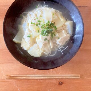 大根と白菜のにゅう麵